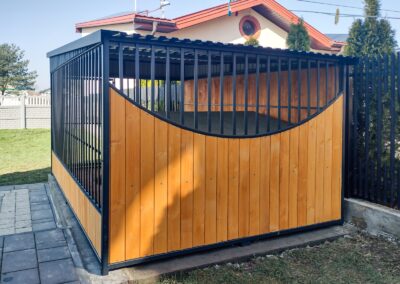 Kojec dla psa o wymiarach 2x3m z budą, podłogą i dachem 3