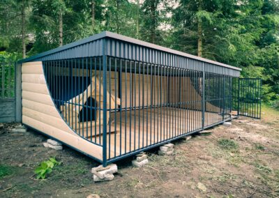 Kojec dla Psa 6x3m - grafit - imitacja bali 1